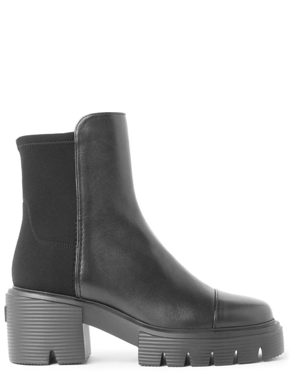$650 STUART WEITZMAN 5050 SOHO BOOTIE PLATFORM LEATHER BLACK 11.5 (PD4)